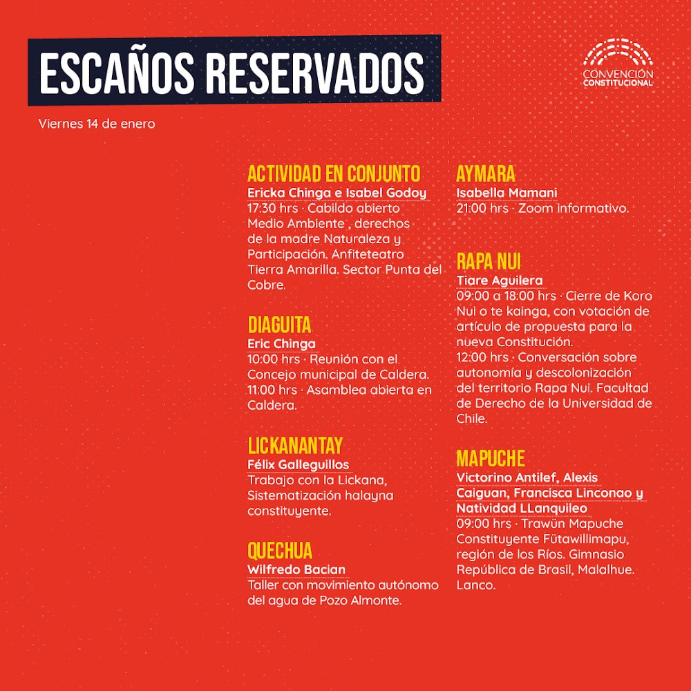 convencioncl's tweet photo. La semana territorial está llegando a su fin ¡Participa en las actividades y no dejes pasar la oportunidad de conversar tus ideas e inquietudes con las y los constituyentes de tu distrito!

¡La #NuevaConstitución se escribe en todos los territorios! ✏️
#TerritorioConstituyente https://t.co/VkVxA2PmeG