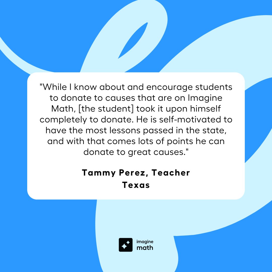 ImagineLearning's tweet photo. We are thrilled to see students at Vista Hills Elementary School in El Paso, TX encouraged to #DoMathPayItForward by Ms. Perez! Did you know #ImagineMath students can earn points that translate to real dollars donated to charity? ❤️👏💸 #ProudTeacher #Donate https://t.co/CDUnk8L8VX