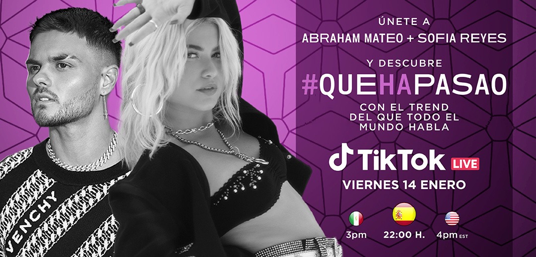 ¿Te has enterado ya de la que están liando <a href="/AbrahamMateo/">Abraham Mateo</a> y <a href="/sofiareyes/">Sofía Reyes</a> en Tiktok con su 'Que Ha Pasao'? Te lo cuenta todo esta noche en un directo exclusivo a las 22h desde aquí: tiktok.com/@abrahammateo