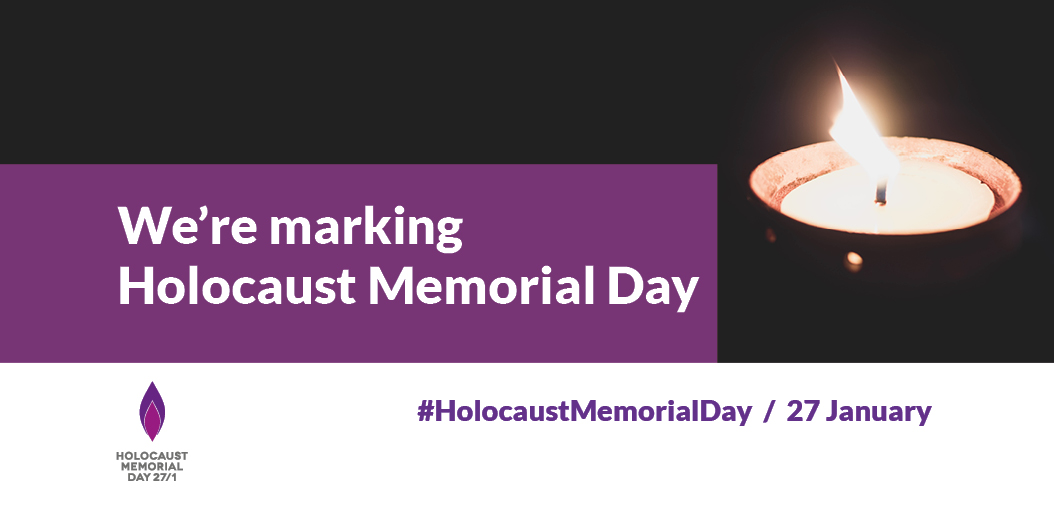 DoughtyStPublic's tweet photo. On 27 January we will be commemorating #HolocaustMemorialDay featuring an episode of @BHumanPodcast featuring a fascinating interview between @AdamWagner1, the daughter of a Holocaust survivor and the grandson of a senior SS officer..1/2
#HMD2022 #OneDay #LightTheDarkness https://t.co/Wbup2yqO7w