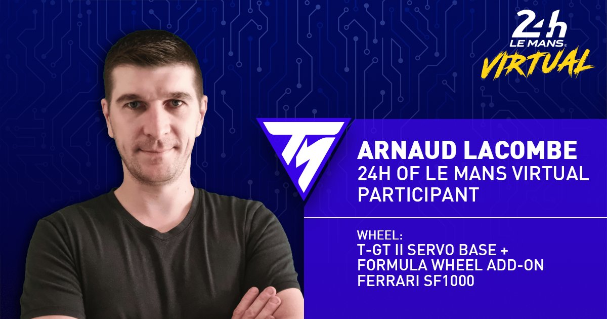 Thrustmaster sponsored driver <a href="/Titech85/">Arnaud Lacombe</a> will be participating in the 24h of <a href="/LeMansVirtual/">Le Mans Virtual</a> tomorrow!

Good luck Arnaud 💪

Don't know where to watch the race? 
Follow the guide👉  twitch.tv/traxiongg