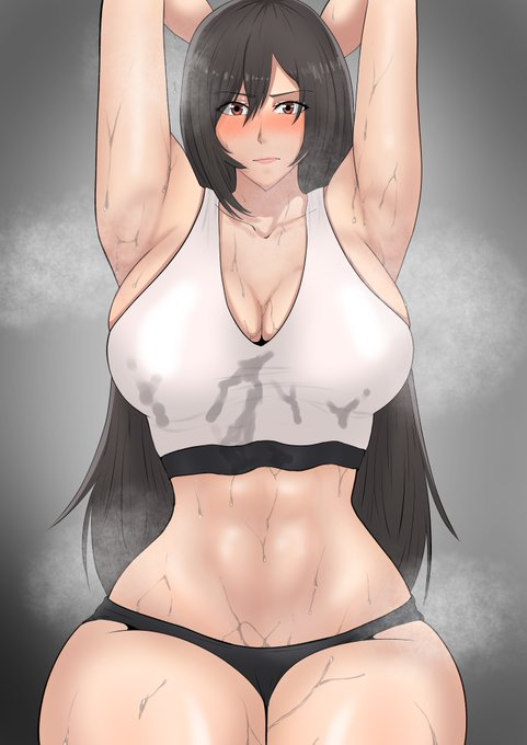 蒸れすぎてるティファ 