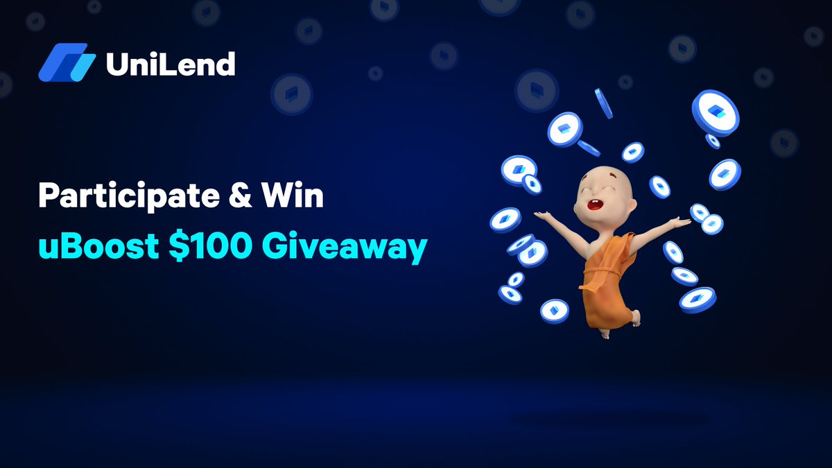 UniLend_Finance's tweet photo. Only 4 Days Left⏳

Participate in @uBoostApp Giveaway &amp; Win $100🎉

Click on the link below👇&amp; Also follow these simple steps:

1️⃣ Follow @UniLend_Finance and @uBoostApp
2️⃣Like &amp; RT mentioned tweet
3️⃣Tag 3 friend

💰Participate Here: https://t.co/f69fFeFQkI https://t.co/3IkEimcISg