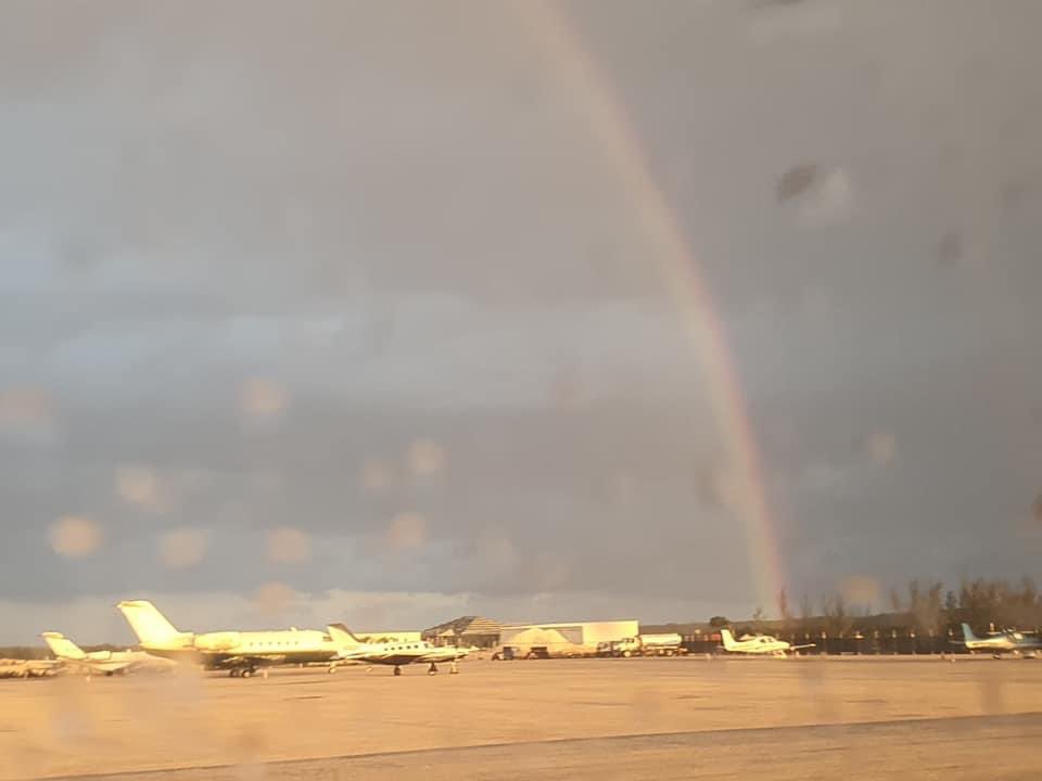 teamcooper242's tweet photo. I couldn't help but notice a beautiful rainbow over the construction site at the Exuma International Airport. It's a ray of hope, a promise of prosperity and a signal of better days ahead. #ExumaStrong https://t.co/GtVPNray1N