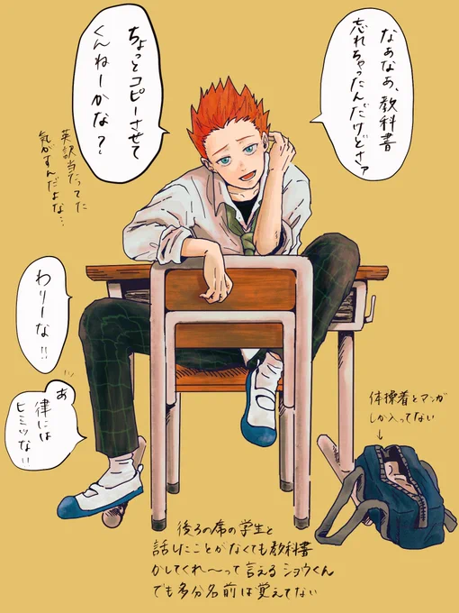 学生ショくん 
このあとすぐにリツにバレて叱られる 