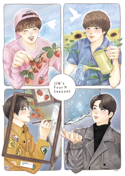 過去絵ですみません🥺
いちごと聞いて!!お気に入りの一枚ににっこり笑顔のジンくんがいて個人的に嬉しかったので載せさせてください🍓🐹😊
#btsfanart 