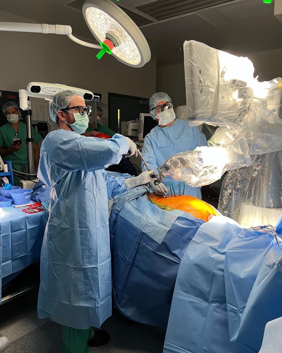 evanluthermd's tweet photo. I don’t always do spine surgery, but when I do it’s with a robot. @UrakovMd
#spinesurgery
#neurosurgery
#minimallyinvasivesurgery
#roboticspinesurgery
#robotics
#ExcelsiusGPS
@globusmedicalinc
#spinesurgeon
#medicaleducation https://t.co/0l7u3zL3m8