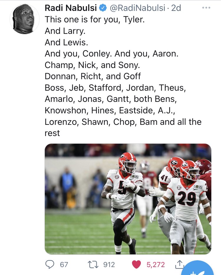 DrewByus's tweet photo. Video idea inspired by this @RadiNabulsi tweet. Thanks Radi, Go Dawgs! https://t.co/Sj4eysNeMs