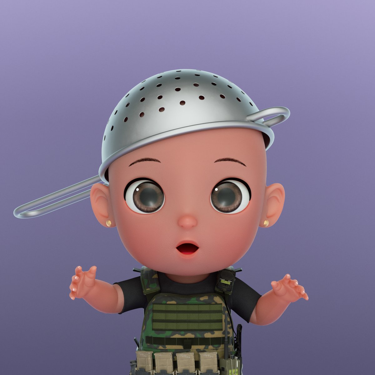 GM 🔥
For more variety, certain items will have different textures 🥳
Here, for example, the military vest will have different camouflage patterns 😉

Do you like it?

Stay healthy! Cheers 🍼

#NFTcollectibles #nftart #3D #3dart #3Dartist #NFT #NFTCommunity #Ethereum #ETH