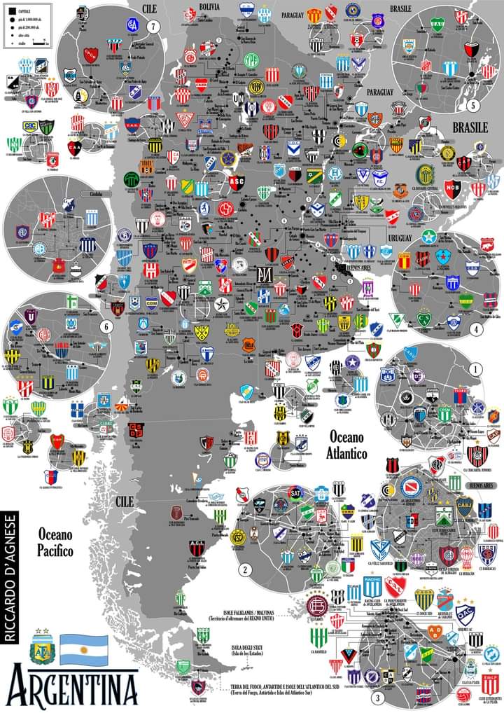 Y un día llegó: mapa futbolero de ARGENTINA! 🇦🇷⚽