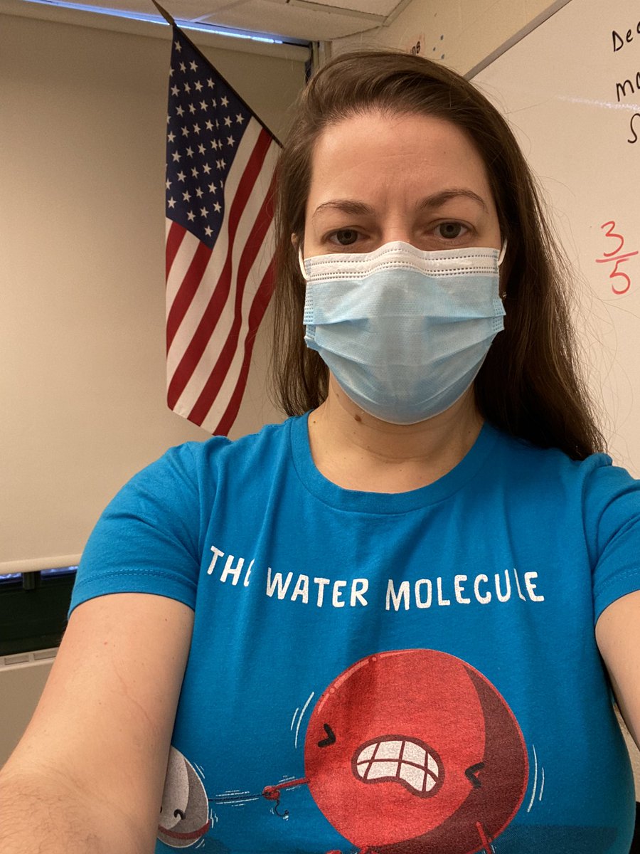 ashley_green2's tweet photo. #NerdyTShirtFriday We made it to Friday and one of my colleagues bought me a new coffee mug 💜 A little tired from chaperoning the ski trip last night ⛷🎿 #Polarity #Water #HBonds #Electronegativity #Bonding #Intermolecularforces https://t.co/OMQzxfTTpx