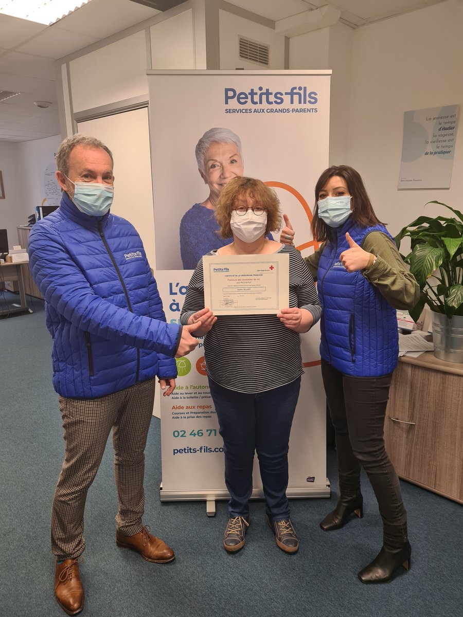 Bienvenue à Sophie, auxiliaire de Vie, officiellement certifiée Croix-Rouge !