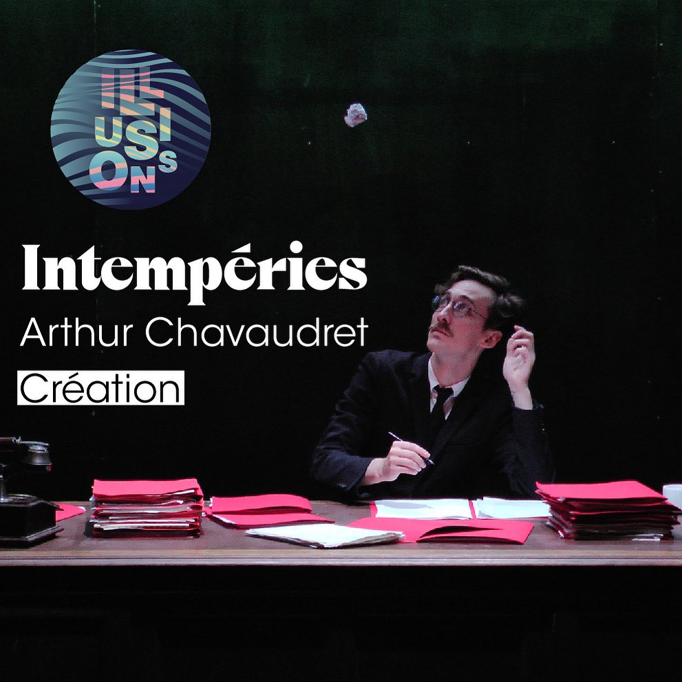 PREMIÈRE, ce soir 
INTEMPÉRIES, une creation d’Arthur Chavaudret, un spectacle de magie qui bouscule nos repères temporels...

Production
@lacomete_sn 
Coproduction
@MonfortTheatre 
<a href="/luxvalence/">LUX Scène nationale</a> 
<a href="/Bords2Scenes/">Bords 2 Scènes</a> 
#ReseauGrandCiel
