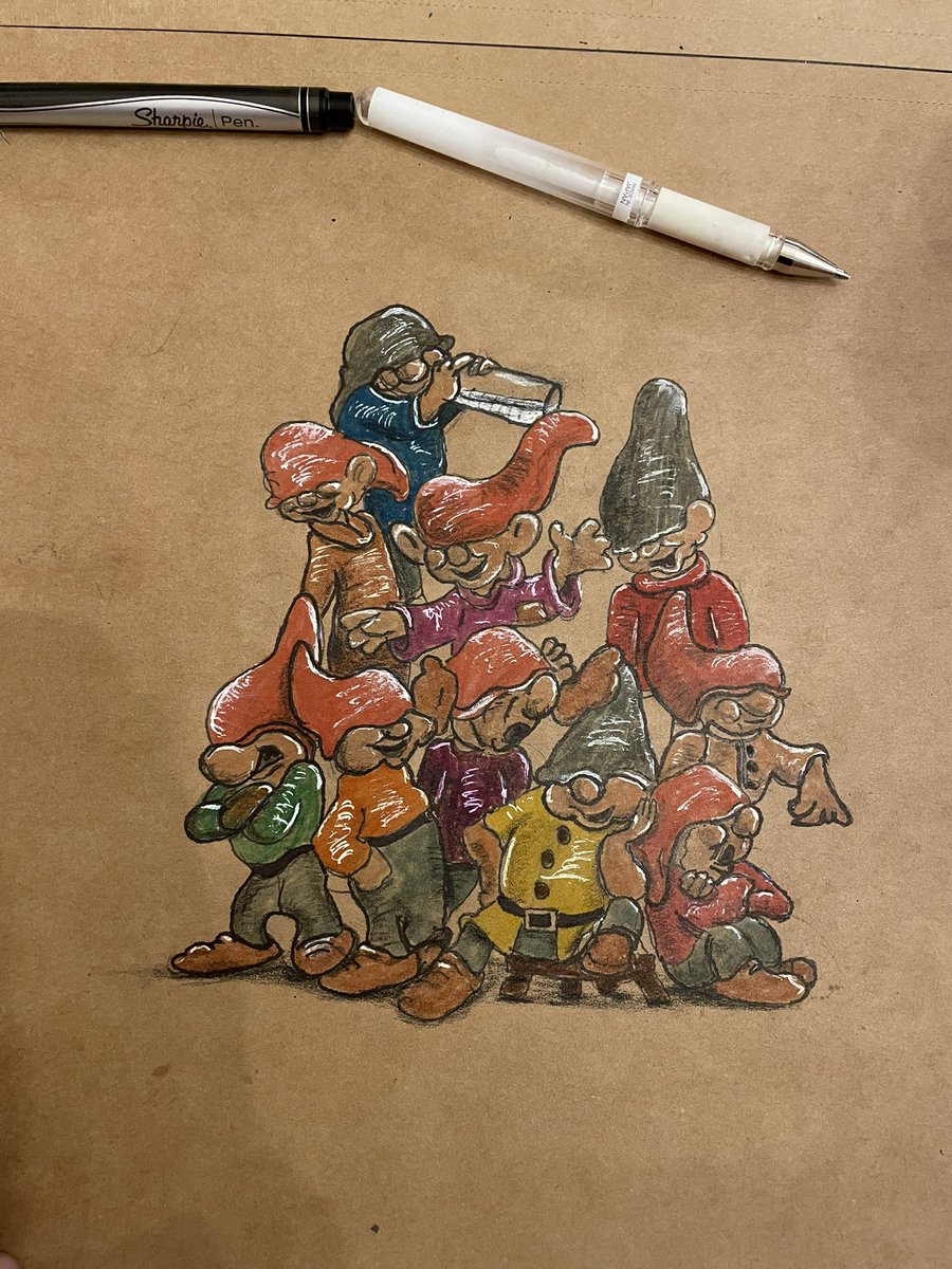 Drew this for a co-worker who has 10 grandchildren!  She also was a foster parent who fostered 100 children!   Yes   I said 💯!  She is a true Hero!