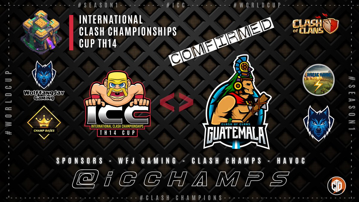 International Clash Championships (@icchamps) on Twitter photo ICC Cup TH14!
Welcome back 🇬🇹<a href="/co_guatemala/">Selección de Guatemala Clash of Clans</a> to the ICC Cup next TownHall Level.
Let's see if our 3rd place finalist in ICC Cup TH13 can improve and go all the way in this epic event!
Good luck! ICC Cup TH14!
Welcome back 🇬🇹<a href="/co_guatemala/">Selección de Guatemala Clash of Clans</a> to the ICC Cup next TownHall Level.
Let's see if our 3rd place finalist in ICC Cup TH13 can improve and go all the way in this epic event!
Good luck!