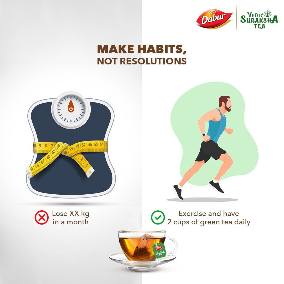 Don't punish yourself, go with realistic goals like 2 cups of green tea daily.
Buy now: bit.ly/348Mt0t
#Dabur #powerof5herbs #immunity #tea #tealover #health #beverage #healthlifestyle #teablogger #foodstagram #stayfit #newlaunch #teatime #chai #chailover #greentea
