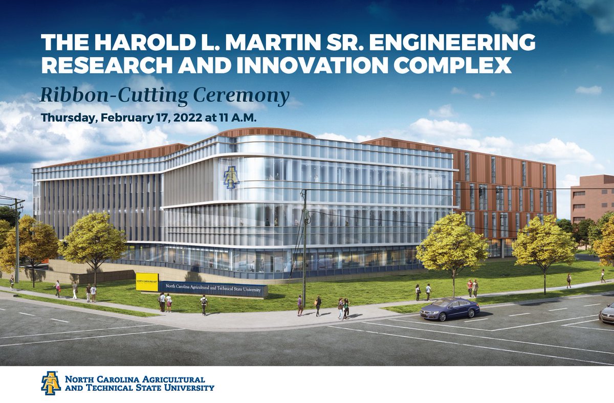 #SaveTheDate! Martin Complex!
If you've been around #NCAT lately, you've seen it. 130,000 sq. ft. equipped with state-of-the-art equipment, open concept laboratories, high bay areas and makerspaces, four stories high, a fixture of innovation in East <a href="/greensborocity/">City of Greensboro</a>.