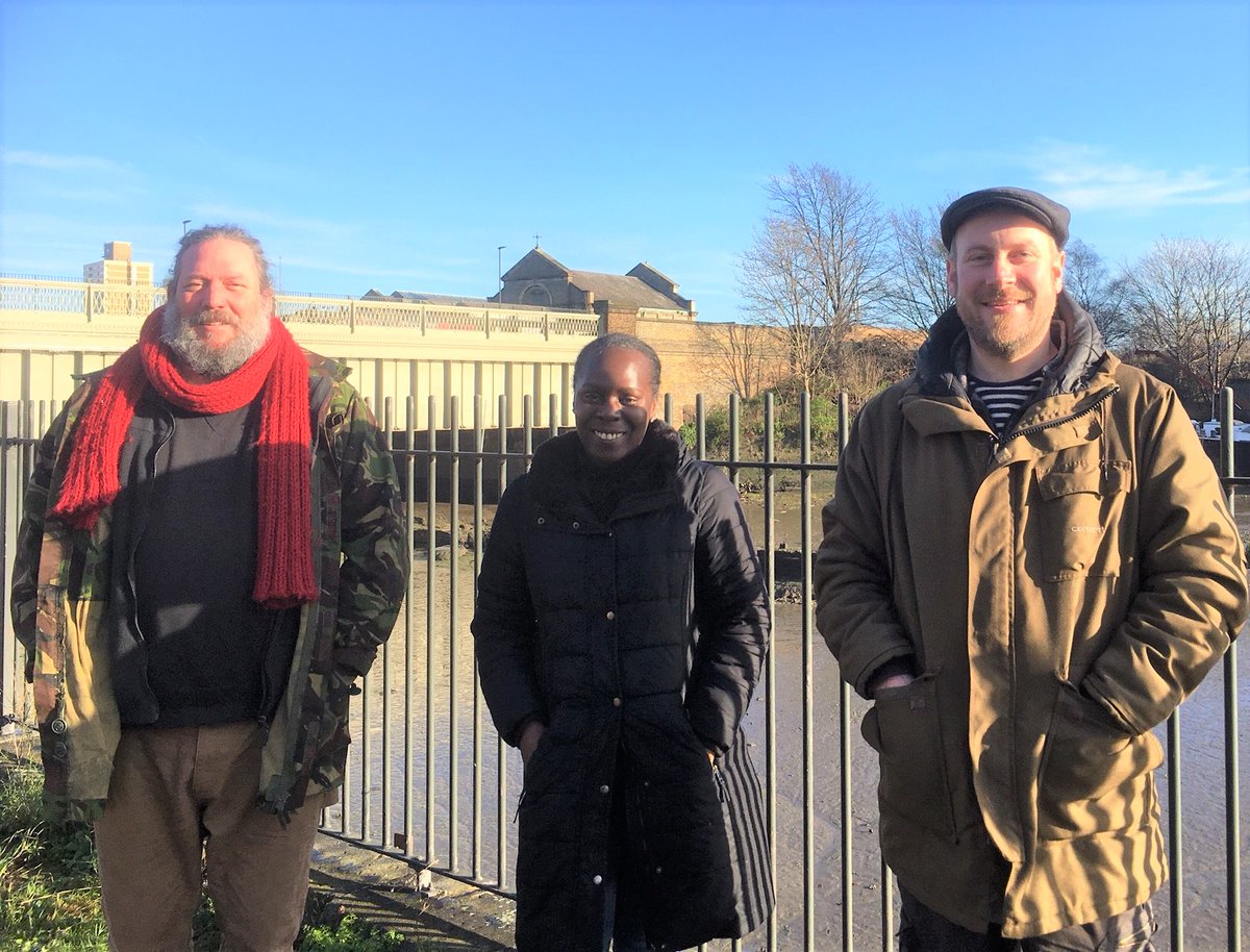NewhamLondon's tweet photo. Deputy Mayor @CharleneMcLean_ met @surge_coop at Channelsea this week to see progress with the floating habitats: one of Stratford &amp; West Ham’s #PeoplePowerProjects. Another result of Newham putting spending power in the hands of residents to improve their neighbourhoods. (1/3) https://t.co/opOUModzAM