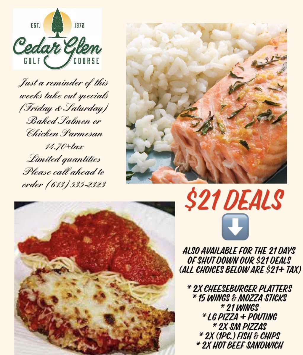 We can’t let you golf, but we sure can cook you dinner 🍽