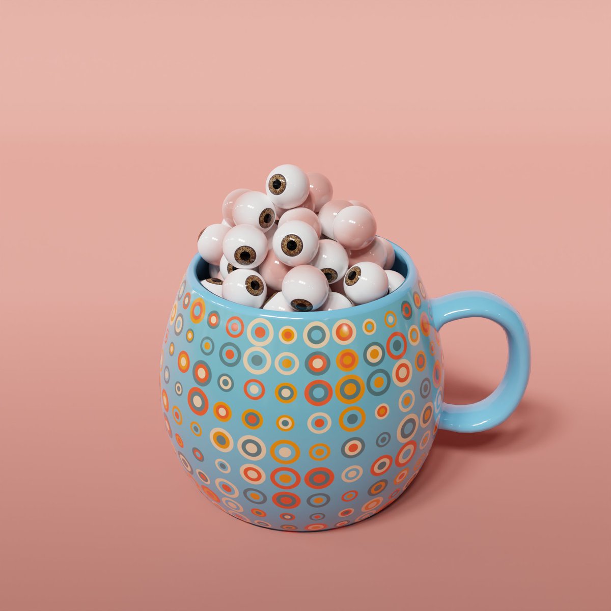MibNox's tweet photo. Cup of eyes on @opensea 

#nft #NFTCollection  #NFTartwork #3dmodeling #Colors #eyes https://t.co/FVAB22CFAT