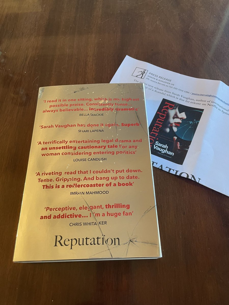 Loving today’s #bookmail which wins the prize for shininess! Can’t wait to read #Reputation by @SVaughanAuthor! Thank you <a href="/jessbarratt88/">Jess Barratt 🥑</a> <a href="/simonschusterUK/">Simon & Schuster UK</a> <a href="/annecater/">Anne Cater 🇺🇦 🏳️‍🌈</a> and <a href="/RandomTTours/">Random Things Tours 🇺🇦</a>