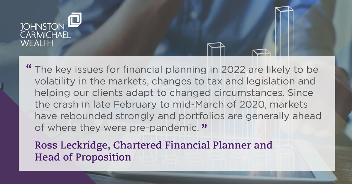 Ross Leckridge discusses the outlook for the year ahead when it comes to financial planning and investments. Read more from Ross and our other experts in our 2022 business predictions: bit.ly/3F5bpG8 #FinancialPlanning #Predictions2022 #PersonalFinances #Investments