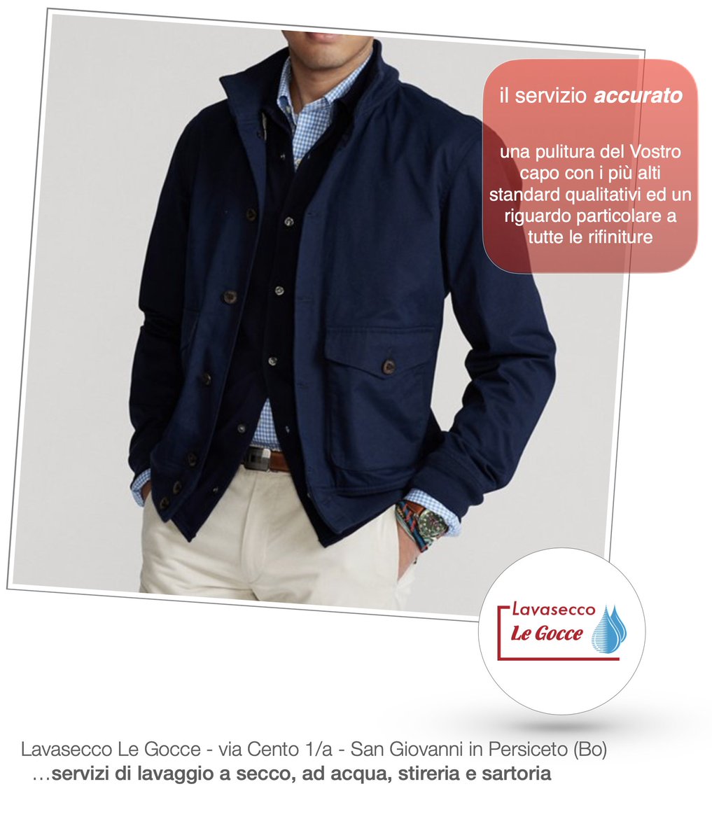 🌺 un riguardo particolare a tutte le rifiniture del capo con il servizio ACCURATO del <a href="/Lav_LeGOCCE/">Lavasecco LE GOCCE</a> Lavasecco Le Gocce - via Cento 1/a - San Giovanni in Persiceto (Bo)