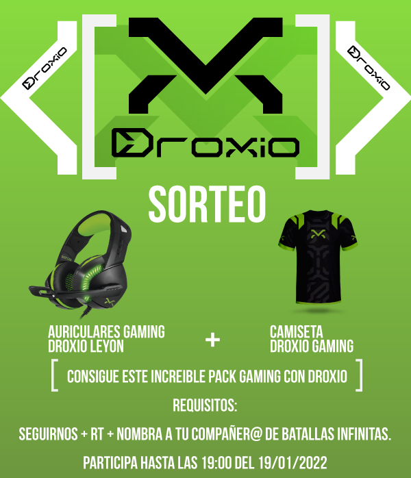 DroxioGaming's tweet photo. Buenos días mis panas!
Tenemos activo nuestro 3⃣ #sorteo y puedes participar hasta las 19:00 de HOY.
No lo dudes y dale 🦾 que #LEYON + #TSH01 pueden ser tuyos!
#Droxio #DroxioMeloPAGA #DroxioGaming #eSportsLovers https://t.co/egyBjUynIF