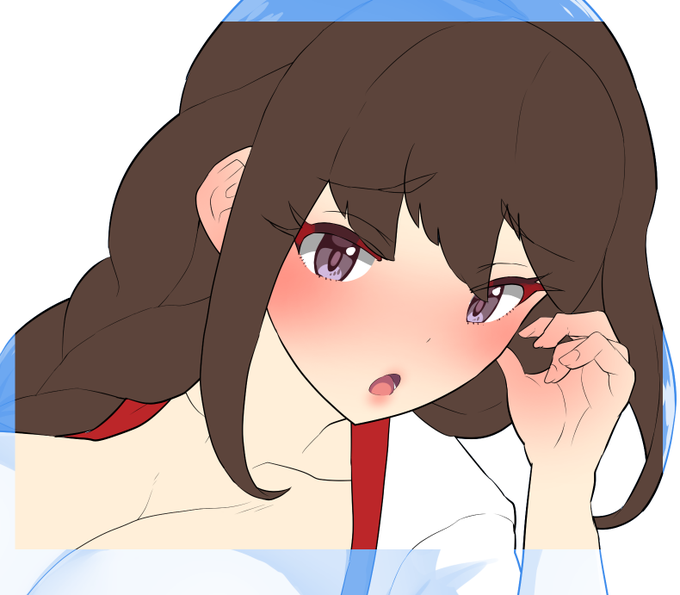 組み合わせて使うための表情差分制作中。 