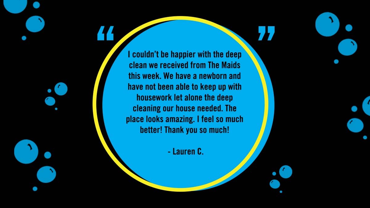There is nothing like a sparkling clean home to set your mind at ease and help you relax -- especially as a new parent! Thank you Lauren C. for the wonderful review. ✨