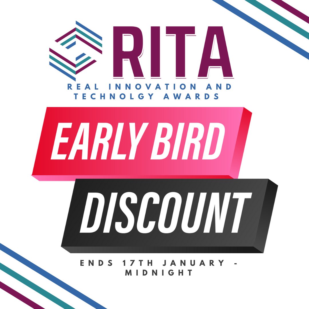 EARLY BIRD ENTRIES ENDING SOON!

Get your submissions in by the 17th January to benefit from an early-bird discount! A #Technology Award not to be missed with both Organisational and Individual awards up for grabs this year! 

Find out more at ow.ly/qJYH50HuA8z