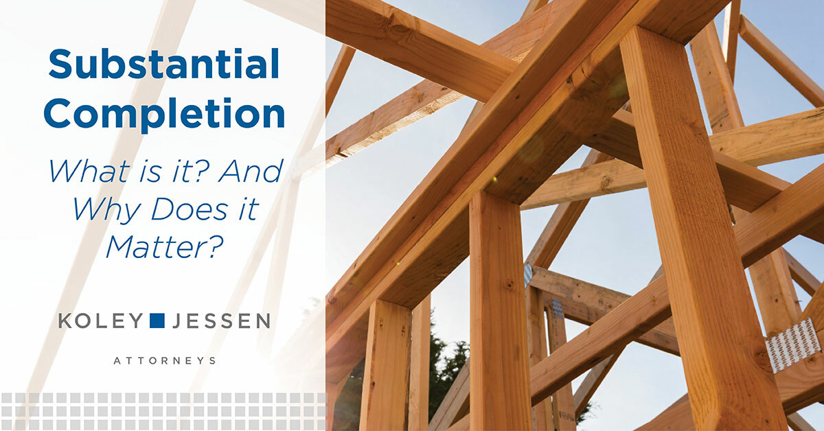 KoleyJessen's tweet photo. The date of substantial completion is critical in the life of any construction project – triggering a number of important events and time periods. Discover what exactly substantial completion is and why it matters: https://t.co/4xk0JANvhb https://t.co/lsp7Wy4tNM