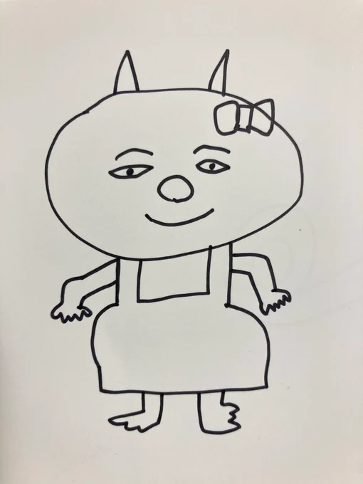 【ハローキティ】夫『見ないで描くなんて無茶だよ』#ハローキティ #サンリオ 