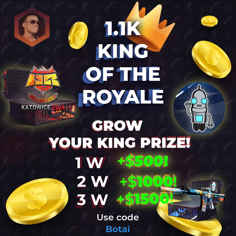 botairtx's tweet photo. 👑King of the Royale is running!👑
🏆BIGGER $1100 Free Royale/$210 Per person
💹Growing King Prize (+$500/win)💹
To win $25:
☑️RT + Tag 1 ($50 if you tag friend who joins)
☑️Depo $1k on code "Botai" (multiple depos ok)
⏰Rolls when filled to 9! (~1D)⏰
DM me if you will join! https://t.co/mKS63p58Al