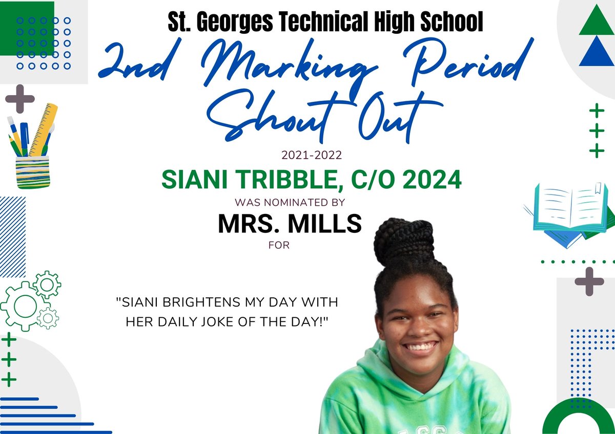 St_GeorgesTHS's tweet photo. Happy end of marking period 2, Hawks! Congrats to these #SGClassOf2024 Ss who earned #ShoutOuts from their Ts for making a great impression! We are proud of you, keep it up! #NCCVTWorks @chadedaddy @fhansonic @SarahOlsavsky @drjconnor299 https://t.co/diOvnonO9y