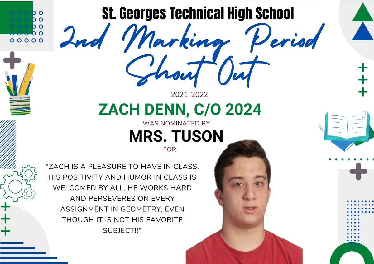 Happy end of marking period 2, Hawks! Congrats to these #SGClassOf2024 Ss who earned #ShoutOuts from their Ts for making a great impression! We are proud of you, keep it up! #NCCVTWorks @chadedaddy <a href="/fhansonic/">Frank Hanson</a> <a href="/SarahOlsavsky/">Sarah Olsavsky</a> <a href="/drjconnor299/">James Connor</a>