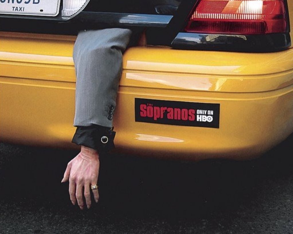 ClamsAndCockles's tweet photo. When their classic crime-drama “The Sopranos” premiered 23 years ago, this is how HBO advertised in NYC. https://t.co/FojZGJgktK
