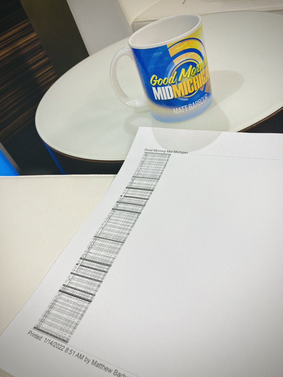 MattBarbourTV's tweet image. Messed with my printer settings…and the whole rundown came out on one page🕵🏻‍♂️🧐😆#AnchorProblems #TVNews #AMnewsers