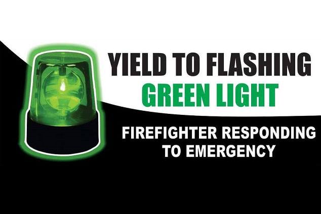 In Leamington, we rely on part-time firefighters for emergency response. When you see a car or truck approaching with a green flashing light, please pull over and let them pass; someone's life may depend on it.