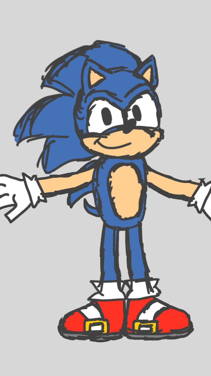 Sonic redesigns for a random AU I want to make part 2- Sonic The Hedgehog

Based him mostly on modern sonic, although the spines are slightly based on the 90’s cartoons and the blue is taken from movie sonic. https://t.co/vqLvfXQpO3