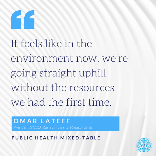 rlleaders's tweet photo. As we see another wave create disruption and new variants continue to develop...how can we reflect on our success from the past and push forward with new creative ideas and solutions. Learn more with our #PandemicFutures panel of public health experts here https://t.co/MuH65RNySC https://t.co/tG2UTQ1yZn