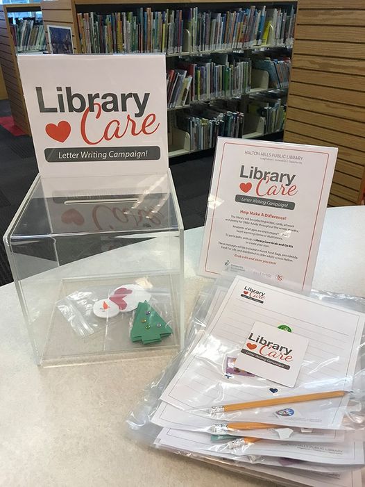 HaltonHillsPL's tweet photo. Help us make a difference in the lives of older adults in our community by writing a letter of love and support.
Pick up a #LibraryCare Grab & Go kit from #HHPL, to get started.
Learn more: https://t.co/mcZXED5vsS
#LoveYourLibrary https://t.co/s4UavsOPB0