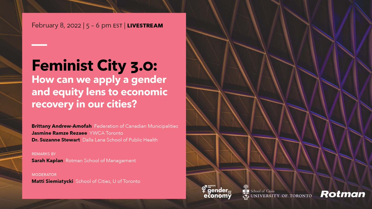 #FeministFriday is trending! 
How about joining us for a discussion on February 8 on ways to make #Economic recovery in #Cities more #Equity focussed, ensuring equal opportunities and prosperity for ALL residents?

Link to register in the post below ⬇️ 