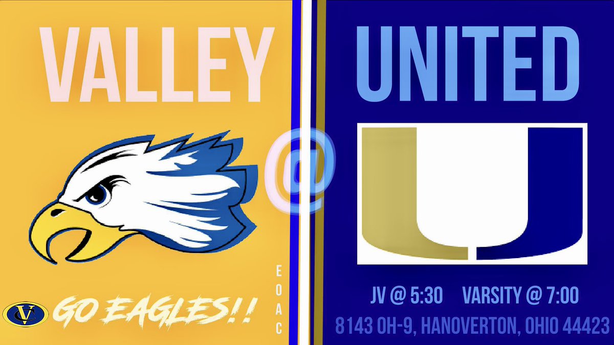 Boys travel to United tonight for a tough conference matchup. Looking to bounce back and continue to get better!

@VCSAthletics123 <a href="/vcs_eagles/">Valley Christian</a>