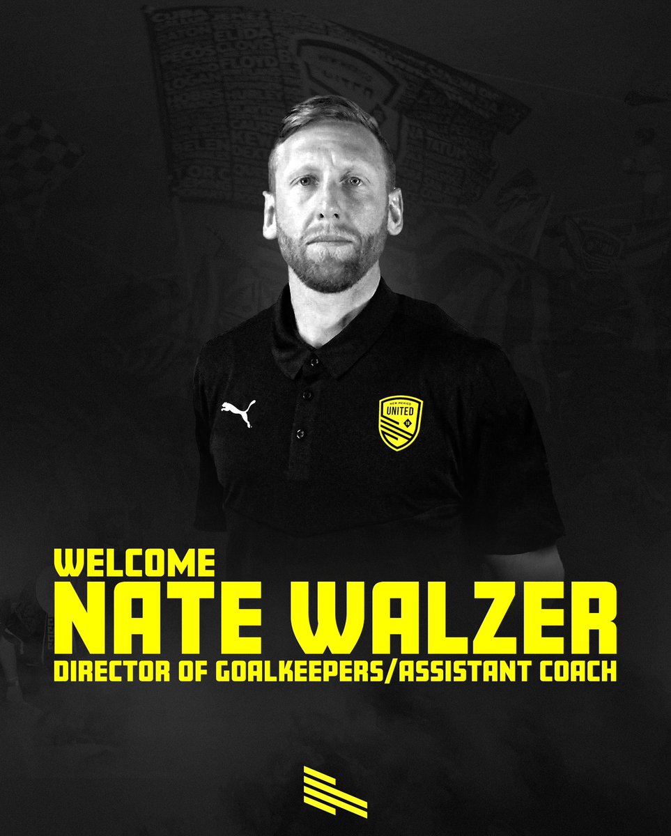 NewMexicoUTD's tweet photo. The family continues to grow. A very warm welcome to our new Director of Goalkeepers &amp; Assistant Coach @NateWalzerGK. Learn more about Walzer here: https://t.co/Ic5in0el4e 

#SomosUnidos #NMUnited https://t.co/kwPbIBxMPJ