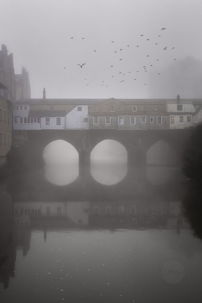 A foggy reflection of Pulteney Bridge 

#Bath #VisitBath #Photography