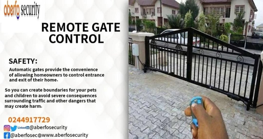 AberfoSecurity's tweet photo. Contact Aberfo Security Technology on 0244917729 

#automaticgates #automation #remotegatecontrol #barriers #gates #acessscontrol #slidinggate #gateautomation #security #protection #AberfoSecurityTechnology https://t.co/AftKmIg5C7