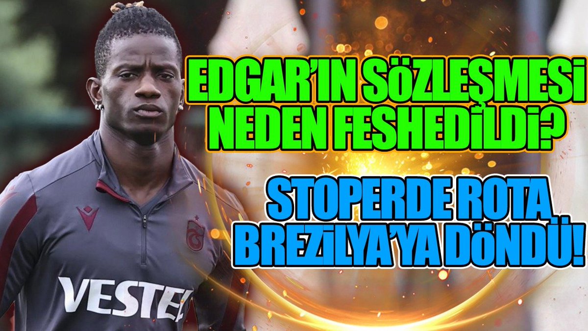 hakannyologlu's tweet photo. #trabzonspor #edgarie #transfer
Edgar'ın sözleşmesi neden feshedildi? Stoperde rota Brezilya'ya döndü
https://t.co/QuYb5xYLwU https://t.co/7G4py3eQFg