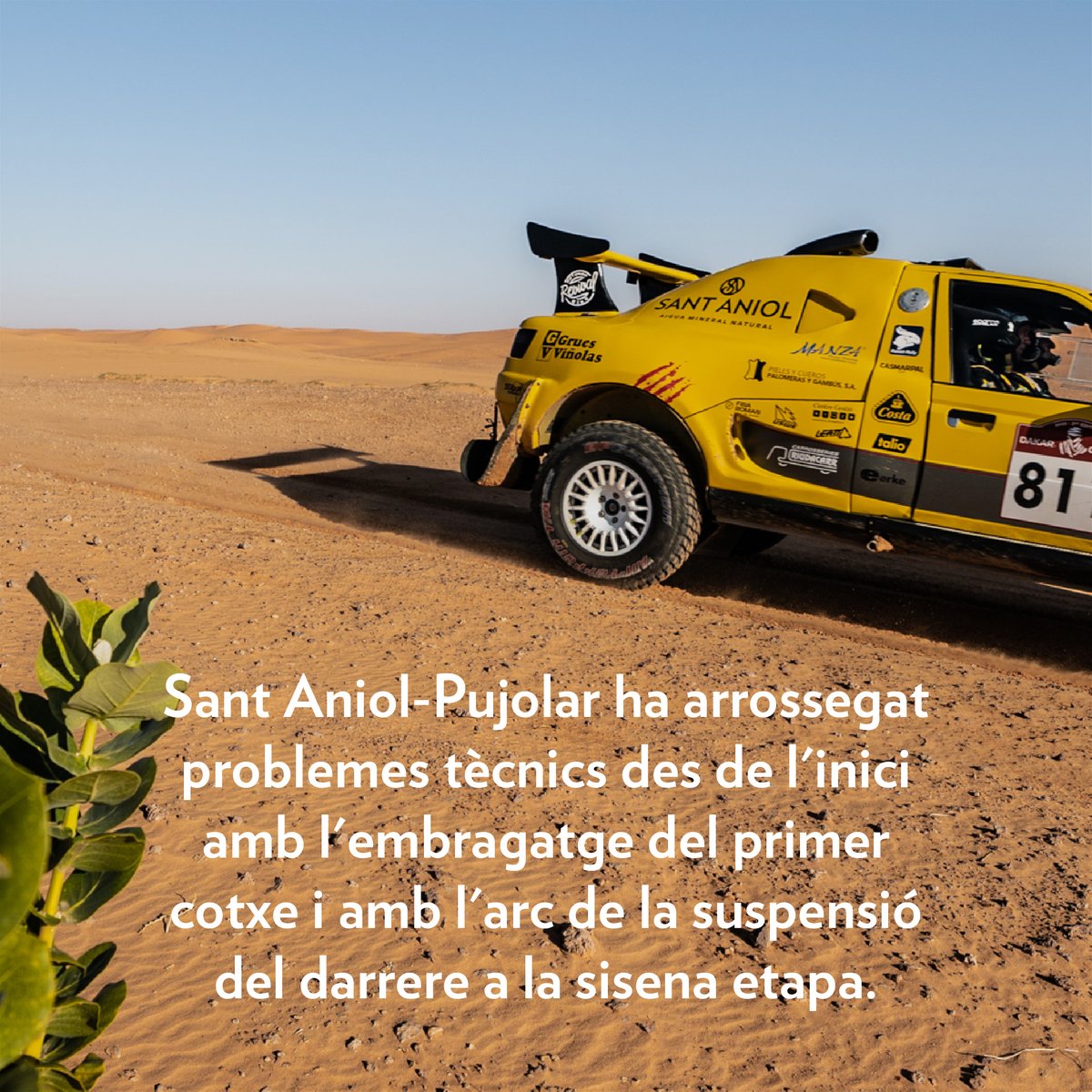 Sant_Aniol's tweet photo. L’enhorabona equip Pujolarservice - SANT ANIOL per superar aquesta gran aventura! Com es nota que teniu origen volcànic!

#SantAniol #AiguaSantAniol #OrigenVolcànic #AiguaMineral #AiguaMineralNatural #MineralWater #Dakar #Dakar2022 @dakar https://t.co/tQDYUhUN64