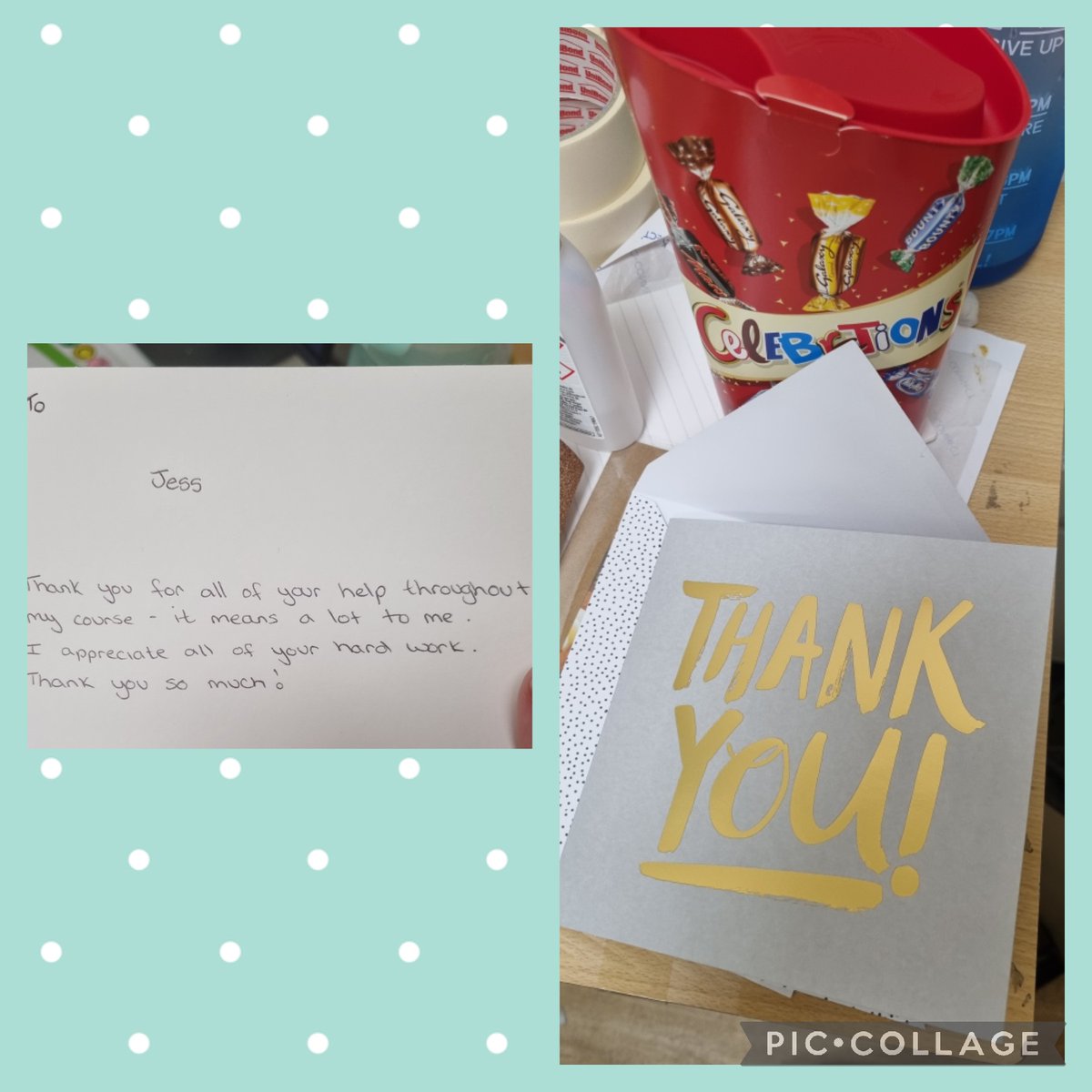 CoityClinicOTs's tweet image. A sweet gift received from a service user today 🥰 Too kind! All enjoyed on our lunch break today 😋 Very grateful!  #occupationaltherapy #kindgesture